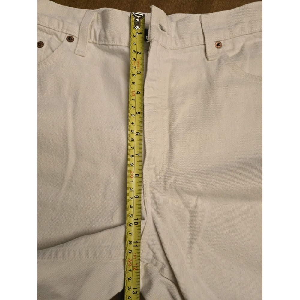 Vintage 90s Levis 550 Shorts Womens 13 White Relaxed High Rise Denim USA Made - Picture 9 of 13